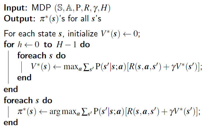 Value Iteration (finite)